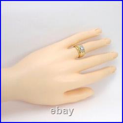 Vintage 14k Gold Diamond Solitaire Mens Unisex Pinky Ring