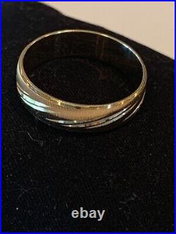 Vintage 14k Gold Etched Men's Ring 4.31g Size 10.5 Marked