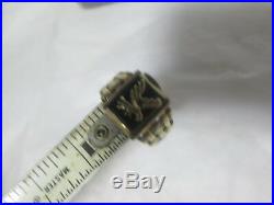 Vintage 14k Gold Mens Ring Onyx Eagle 7 grams