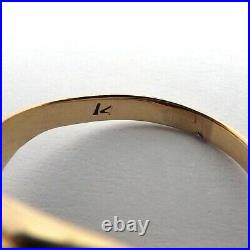 Vintage 14k Gold Oval Bezel Set Amethyst Signet Ring Mens Pinky Unisex 5 grams