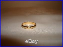 Vintage 14k Solid Yellow Gold Tradition Wedding Men Women's Band Ring 7.25