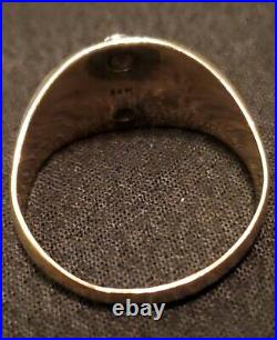 Vintage 14kt Gold Masonic Ring Size 13 Weighs 9.1 Grams
