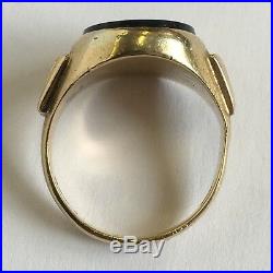 Vintage 18ct Yellow Gold Men's Bloodstone Pinky Signet Ring Size K