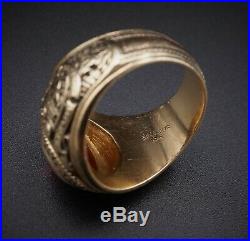 Vintage 1951 BBA Mens 10K University of Texas UT Class Ring Size 10 17g RG1824