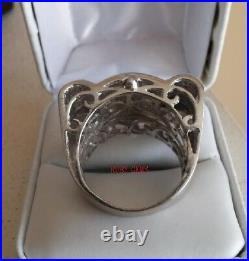 Vintage 1980's Designer 925 Sterling Silver Unique Men's Ring