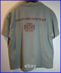 Vintage 1994 Nine Inch Nails Closer To God Halo Nine T-Shirt Men's Size X-Large