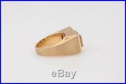 Vintage 1ct Diamond DICE HIGH ROLLER 18k Yellow Gold Mens Band Ring MOVES CRAPS