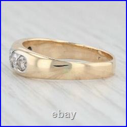 Vintage 1ctw Diamond Men's Wedding Band 14k Yellow Gold Size 13 Ring