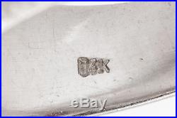Vintage $4000 3ct Old Cut Almendrine Garnet 14k White Gold Mens Ring Band 16g