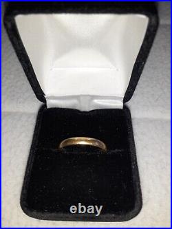 Vintage 80's Men's 14K Solid Gold Wedding Band Ring 1.9gram, Size 9.0