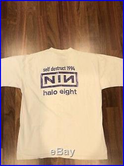 Vintage 90s 1994 Nine Inch Nails Halo Eight Self Destruct T-Shirt Mens Xl