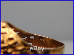 Vintage 9ct Gold Half Soverign Men's Ring Size 10