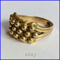 Vintage 9ct Gold Keeper Ring Gents Mens 1977 Size U 9.55g