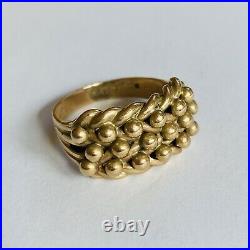 Vintage 9ct Gold Keeper Ring Gents Mens 1977 Size U 9.55g
