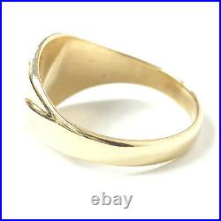 Vintage 9ct Gold Signet Ring Plain Solid Mens Yellow Gold Size U Hallmarked
