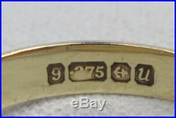 Vintage 9ct Rose Gold Mens Gents Monogram Signet & Diamond Ring Size O