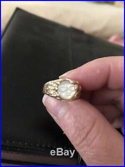 Vintage Antique 10K Man In The Moon Ring