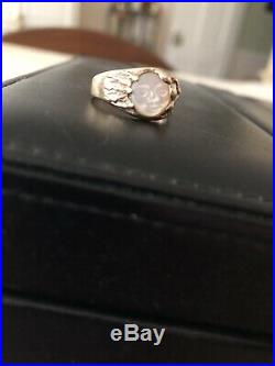 Vintage Antique 10K Man In The Moon Ring