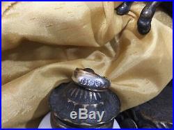 Vintage Antique Men's 1/2 ct Old European Mine Cut Diamond Gypsy Ring 14k Gold