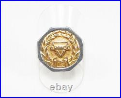 Vintage Armco AK Steel 10K Gold Sterling Silver 15 Year Service Award Ring Sz 10