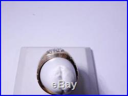 Vintage Art Deco Mens 10K Gold Ring Spinels Size 10.5 Weight 3.49 Grams Unique