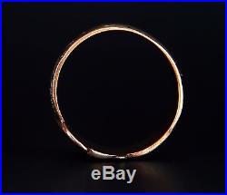 Vintage British Men Belt Ring solid 9K Gold Size 9.75US / 5gr