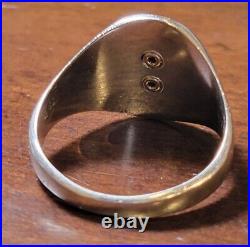 Vintage California State Seal Men's Sterling Gold Ring Size 11 1/2
