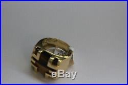 Vintage Cartier 18K Gold Mens Ring Size 59 / 8 Tiger's Eye Le Baiser du Dragon