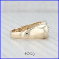 Vintage Diamond Men's Ring 14k Yellow White Gold Size 10.25 Wedding