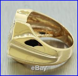 Vintage Estate 14k Solid Yellow Gold Chunky 2.00ctw Diamond Men's Ring