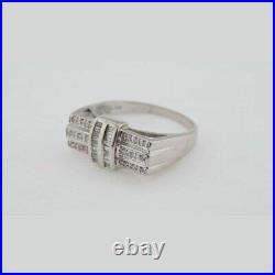 Vintage Estate 14k White Gold Diamond Ring Jewelry