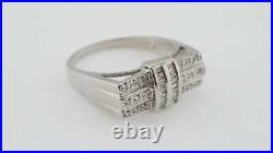 Vintage Estate 14k White Gold Diamond Ring Jewelry