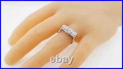 Vintage Estate 14k White Gold Diamond Ring Jewelry