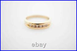 Vintage Estate 14k Yellow Gold Men's Ring with 0.25ct Diamond Size 10