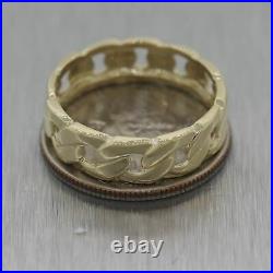 Vintage Estate Men's 14k Yellow Gold Cuban Wedding Band Ring