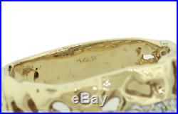 Vintage Estate Mens 14K Solid Yellow Gold Diamond Filigree ring 1.02ctw approx