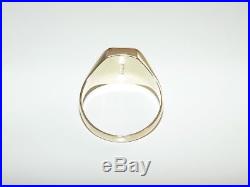 Vintage Estate Mens Solid 14K 585 Yellow Gold Signet Ring US Size 9.5 Jewelry