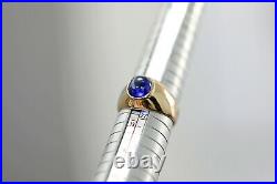 Vintage GIA Certified 8.07 Ct Blue Sapphire 18K Rose Gold Men's Ring