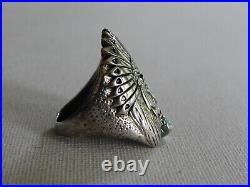 Vintage G&S Native American Indian Chief Turquoise Ring Sz 10