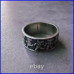 Vintage Grateful Dead Band Ring Silver 925 size8