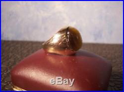 Vintage Heavy Solid 10K Yellow Gold Mens Tiger's Eye Ring Size 10