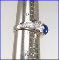 Vintage Helm & Hahn USA 10K White Gold Star Sapphire Men's Signet Ring Sz 10.75