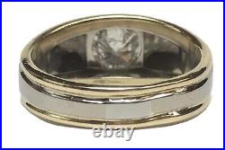 Vintage Jabel 18k & 14k White Yellow Multi Color Gold Diamond Ring Mens SZ 11.5
