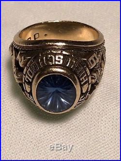 Vintage John Roberts 1973 10k Gold Jim Thorpe H. School Men's Ring Size 9.75-10