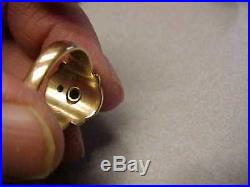 Vintage Masonic 1/4 Ct Diamond Men S Ring Solid Gold Size 11 Weighs 13.1 Grams