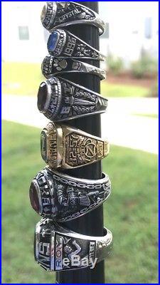 Vintage Men And Women Antique High School Class Rings And Championship Ring Lot