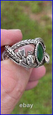 Vintage Men Lord Of The Rings Aragon Signet Ring Sterling Silver Rare L@@k