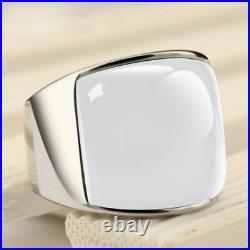 Vintage Men'S Gemstone Ring Stainless Steel Single White Red Opal Rings Jewelry