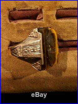 Vintage Men's 10K Gold Double Soldier Roman Cameo Ring Size 10 1/2 Must See