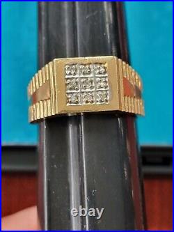 Vintage Men's 10k Gold Men's Ring size 10 in pre owned condition BB1